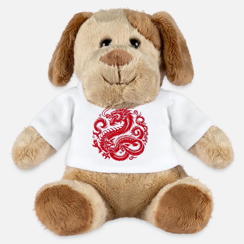 Chinesisches Drachen-Tattoo - MiniFeet® Hund Helge - Weiß