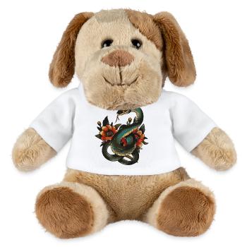 Mystische Schlange mit floralen Akzenten - MiniFeet® Hund Helge - Weiß - Vorne