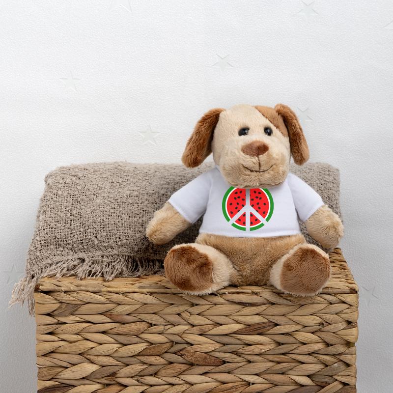 Signe de paix pastèque melon Chien en peluche Helge MiniFeet®