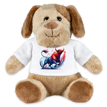 Finance Actions Taureau Taureau Wall Street Cadeau - Chien en peluche Helge MiniFeet® - blanc - Devant