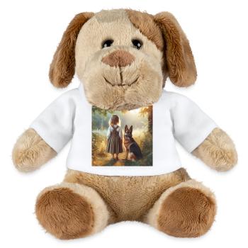 Deutscher Schäferhund Kunst - MiniFeet® Hund Helge - Weiß - Vorne
