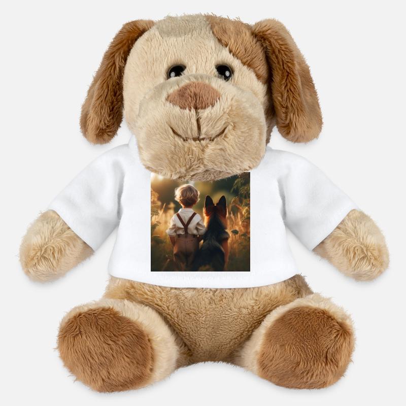 Deutscher Schäferhund Kunst - MiniFeet® Hund Helge - Weiß