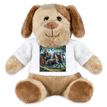 Königin Boudicca in der Schlacht - MiniFeet® Hund Helge - Weiß - Vorne