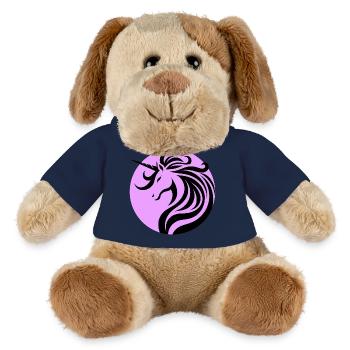 Licorne bénédiction lavande - Chien en peluche Helge MiniFeet® - bleu marine - Devant