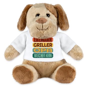 VATERTAG GRILLEN OPA - MiniFeet® Hund Helge - Weiß - Vorne