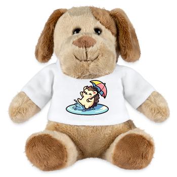 Hedgehog Puddle Party: The Rainy Day Reveler - MiniFeet® Dog Helge - white - Front