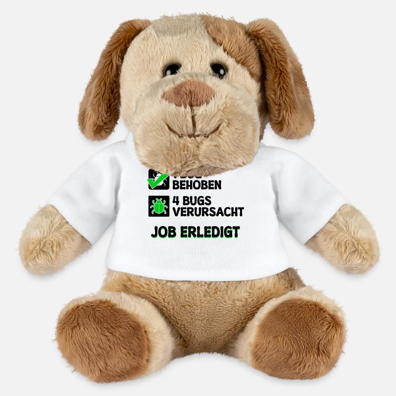 Open Source Bugfixing Bugs Developer Programmier - MiniFeet® Hund Helge - Weiß