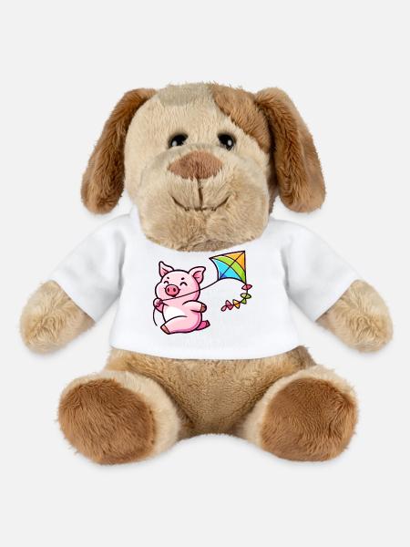 Breezy Piglet's Kite Adventure - MiniFeet® Dog Helge - white