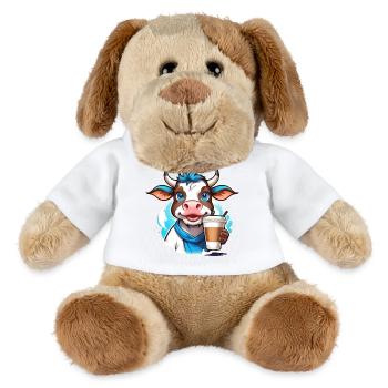 Vache à café - Chien en peluche Helge MiniFeet® - blanc - Devant