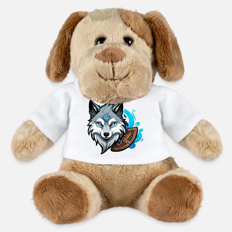 Viking Wolf Head - MiniFeet® Hund Helge - Weiß