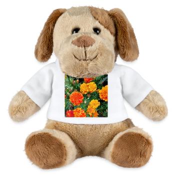 Blühender Garten – Farbenfrohe Stimmung - MiniFeet® Hund Helge - Weiß - Vorne