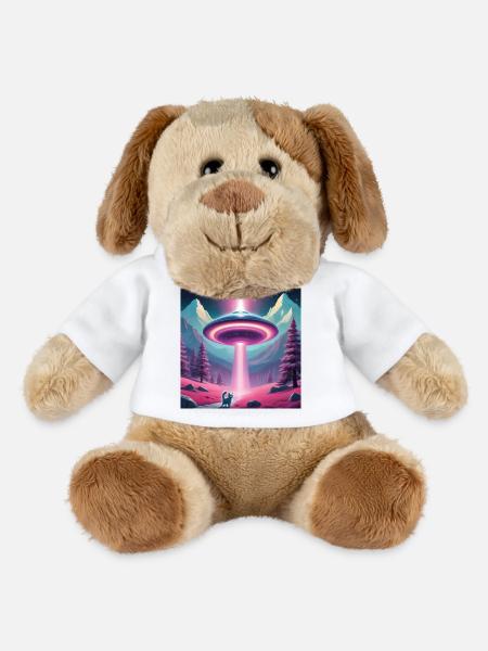 Ufo mit Kätzchen - MiniFeet® Hund Helge - Weiß