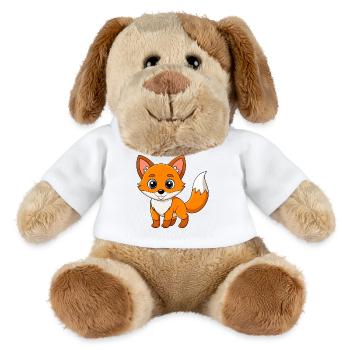 Fuchs Niedliches Maskottchen Zeichentrickfigur Kawaii - MiniFeet® Hund Helge - Weiß - Vorne