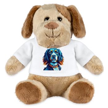 Blue Picardy Spaniel Dog Breed Cartoon Kawaii - MiniFeet® Dog Helge - white - Front