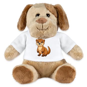 Loutre Mascotte mignonne Personnage de dessin animé Kawaii - Chien en peluche Helge MiniFeet® - blanc - Devant