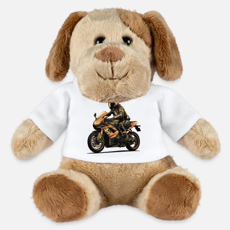 Der Biker - MiniFeet® Hund Helge - Weiß