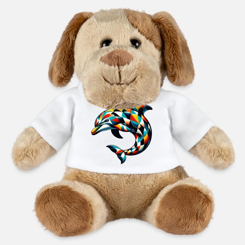 Harlekin-Delfin - MiniFeet® Hund Helge - Weiß