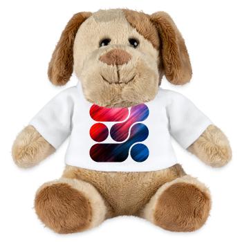 OCHOOO - Rouge et bleu - Chien en peluche Helge MiniFeet® - blanc - Devant