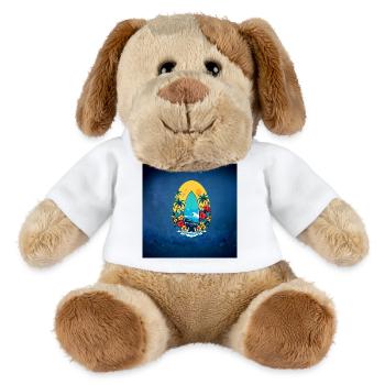 Stylisches Surfbrett - MiniFeet® Hund Helge - Weiß - Vorne