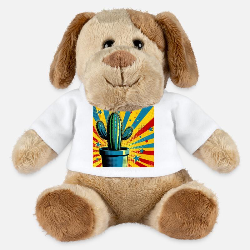 Cactus 1 - Chien en peluche Helge MiniFeet® - blanc