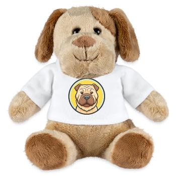 Miniature Shar Pei Dog Breed Cartoon Kawaii - MiniFeet® Dog Helge - white - Front