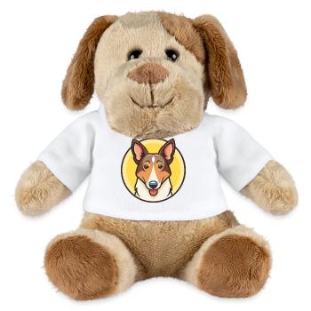 Smooth Collie Hunderasse Cartoon Kawaii Clipart Haustier - MiniFeet® Hund Helge - Weiß - Vorne