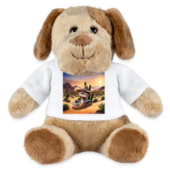 Süße Schlange mit Cowboyhut - MiniFeet® Hund Helge - Weiß - Vorne