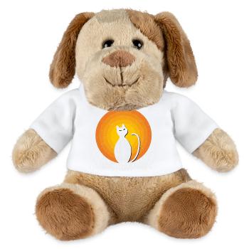 Chat Vintage Orange - Chien en peluche Helge MiniFeet® - blanc - Devant