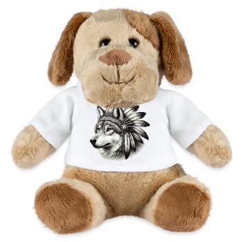 Amerikanischer Indianerwolf Amerikanische Rothaut - MiniFeet® Hund Helge - Weiß - Vorne