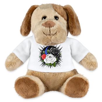 Gloomy roses with moon and thorns - MiniFeet® Dog Helge - white - Front
