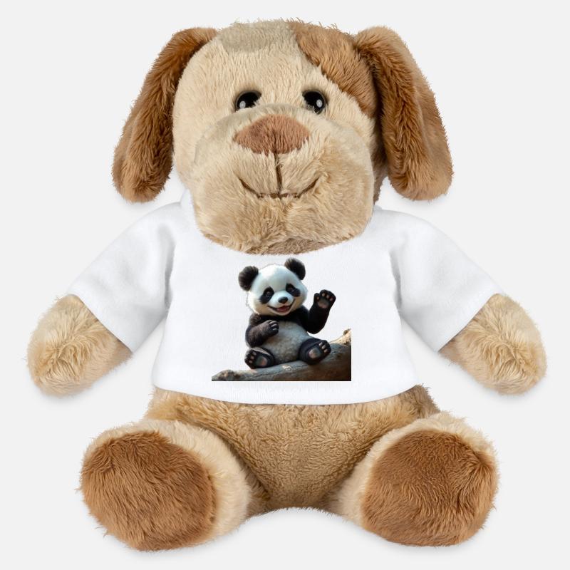Entzückender Panda in 3D - MiniFeet® Hund Helge - Weiß
