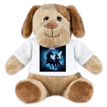Die Fee und das Einhorn: Ein nächtliches Abenteuer. - MiniFeet® Hund Helge - Weiß - Vorne