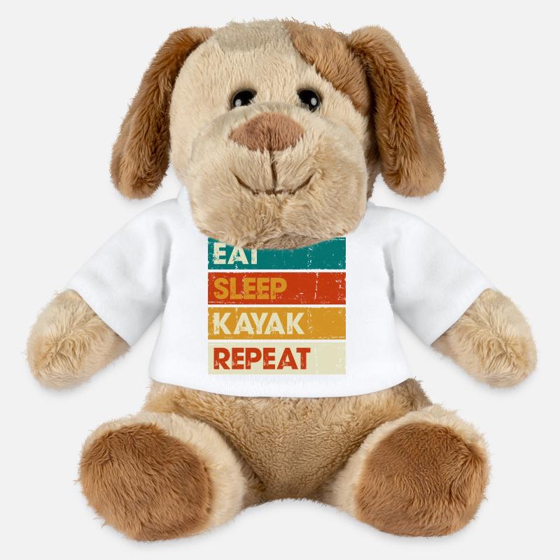 Manger dormir kayak répéter - Chien en peluche Helge MiniFeet® - blanc