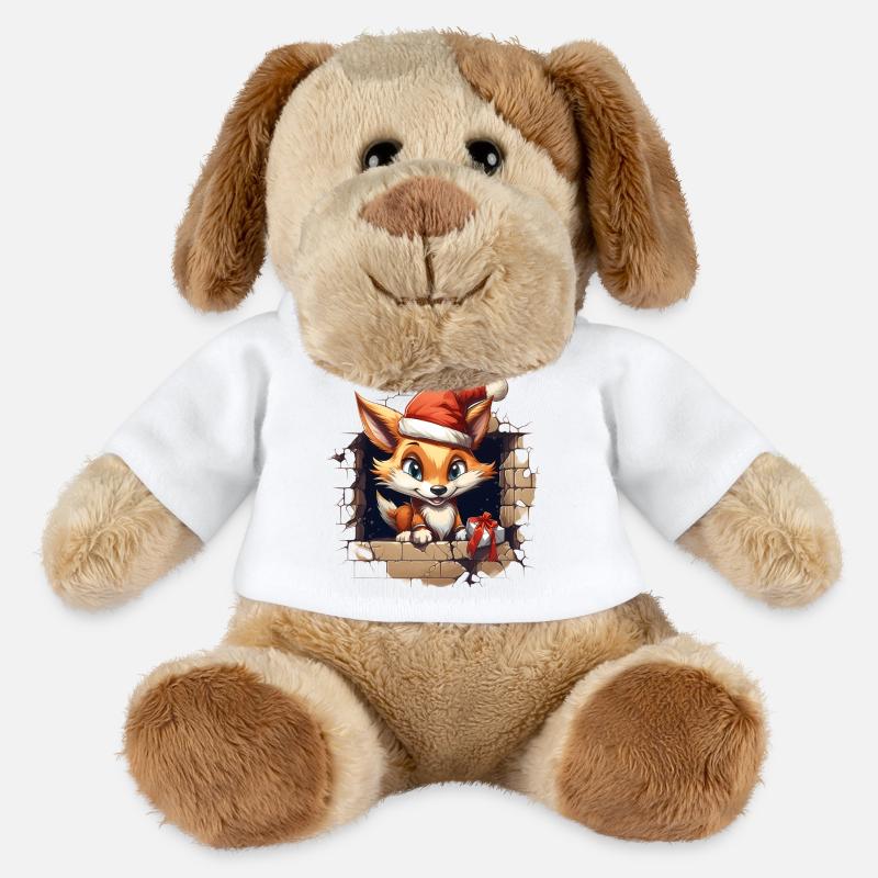 Fuchs komm raus an weihnachten - MiniFeet® Hund Helge - Weiß