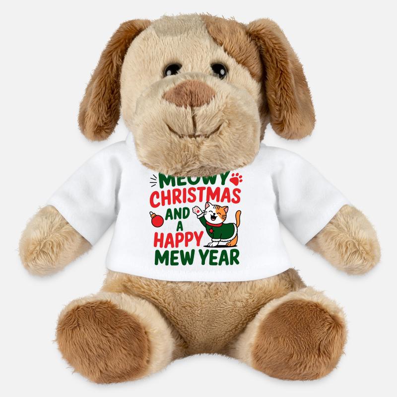 Conception de l’année du chat festif - Chien en peluche Helge MiniFeet® - blanc