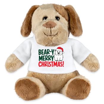 Festliches Bär Weihnachtsdesign - MiniFeet® Hund Helge - Weiß - Vorne