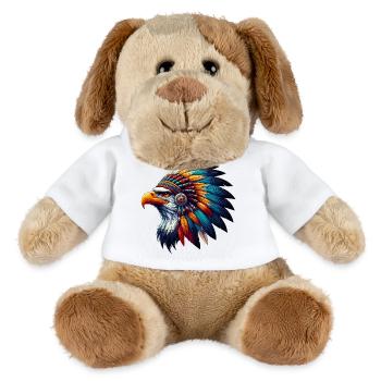 Aigle amérindien Peaux rouges américaines - Chien en peluche Helge MiniFeet® - blanc - Devant