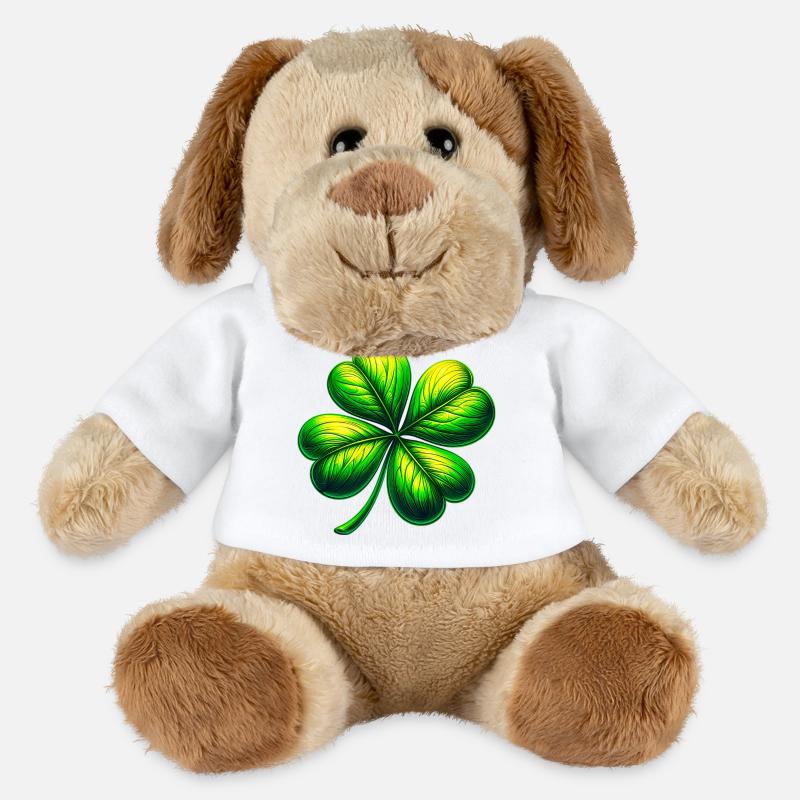 Vierblättriges Kleeblatt - MiniFeet® Hund Helge - Weiß