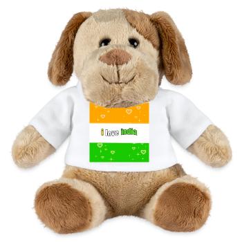 i love india - MiniFeet® Dog Helge - white - Front