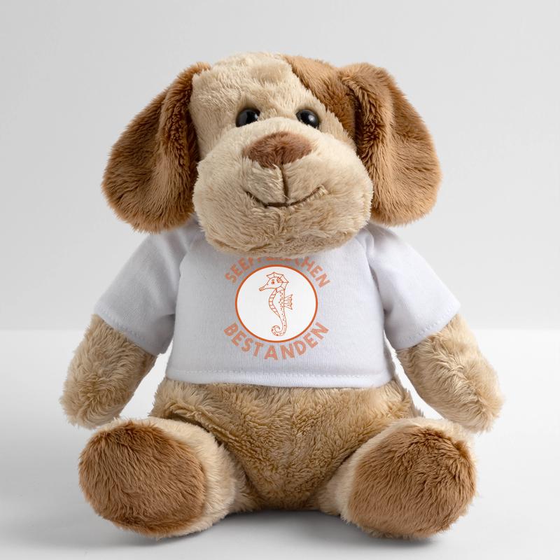 Seepferdchen bestanden Abzeichen Prüfung MiniFeet® Hund Helge
