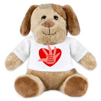 Botschaft zum Valentinstag - MiniFeet® Hund Helge - Weiß - Vorne