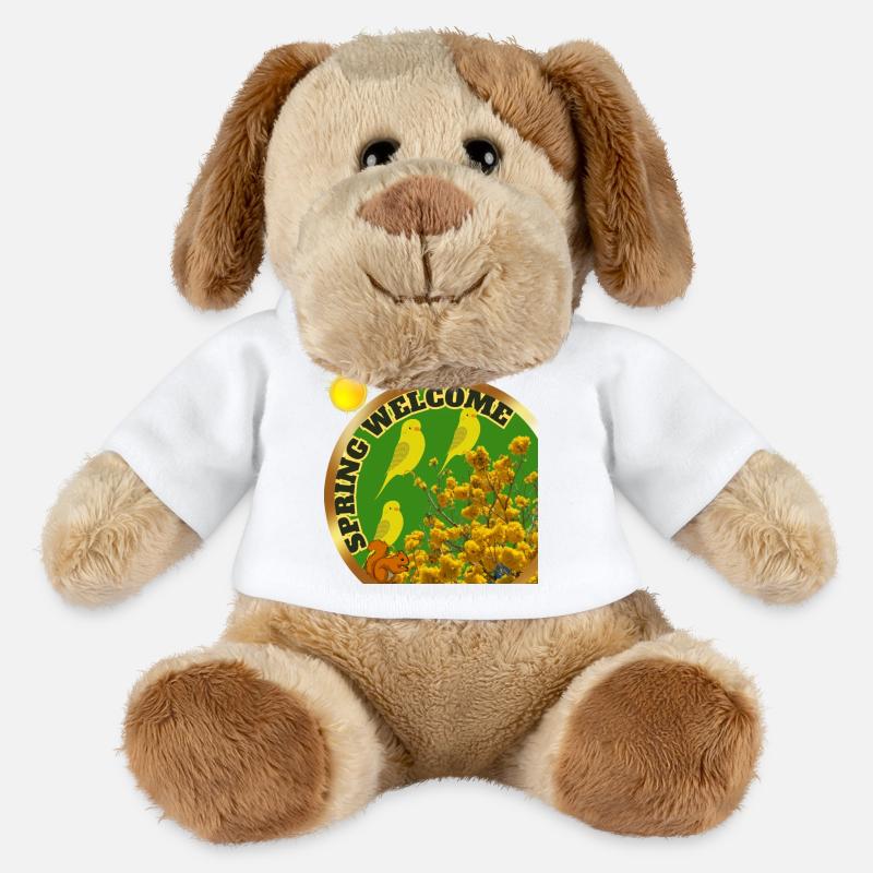Spring welcome - MiniFeet® Dog Helge - white