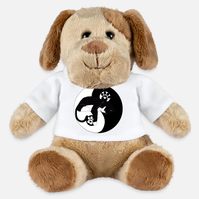 Nighttime Cat on Moon with Paws - MiniFeet® Dog Helge - white