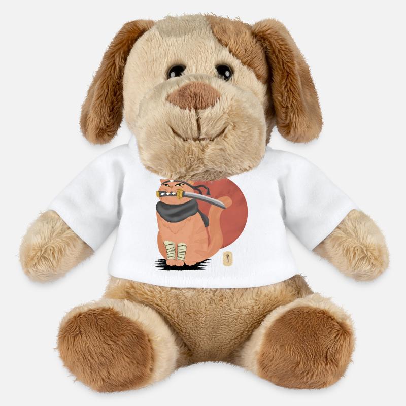 Samurai Cat with Katana - MiniFeet® Dog Helge - white