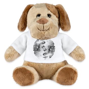 Pixelchaos rasterized football soccer MODIFICATED - MiniFeet® Dog Helge - white - Front
