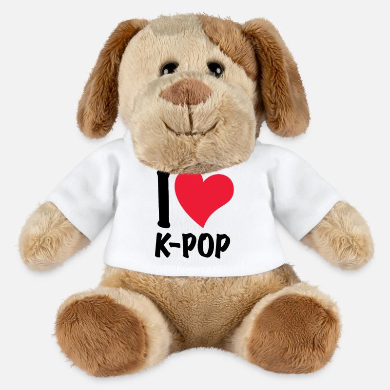 Ich liebe K-Pop - MiniFeet® Hund Helge - Weiß