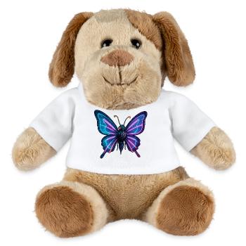 Neonflügel Metallschmetterling - MiniFeet® Hund Helge - Weiß - Vorne