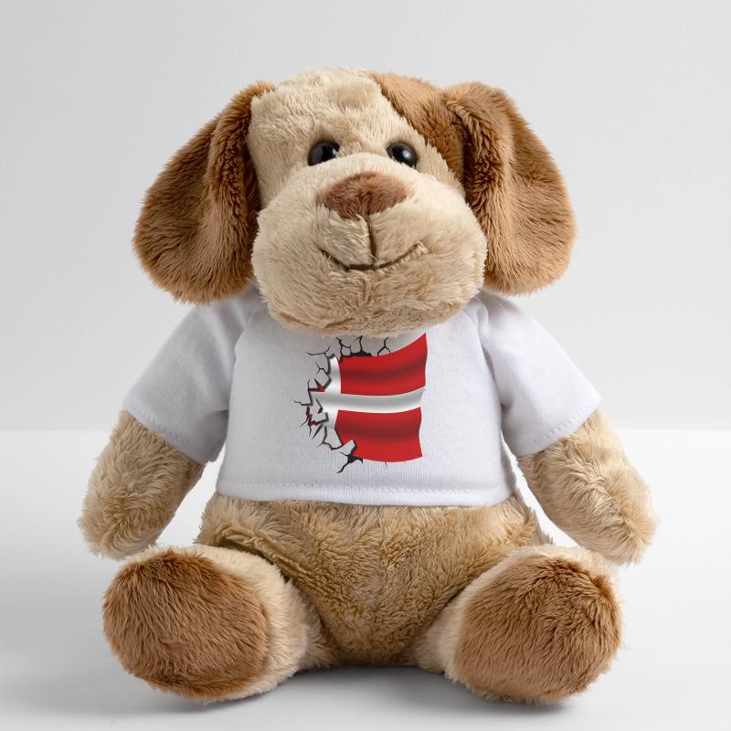 Drapeau du Danemark - Danemark - Drapeau cassé Chien en peluche Helge MiniFeet®