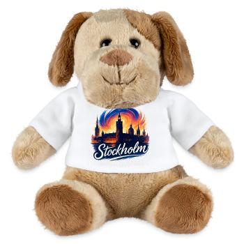 Stockholm la plus belle capitale Suède Cadeau - Chien en peluche Helge MiniFeet® - blanc - Devant