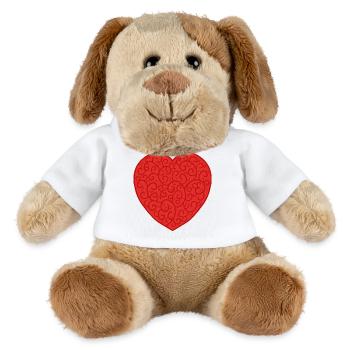 Dorniges Herz voller Liebe - MiniFeet® Hund Helge - Weiß - Vorne